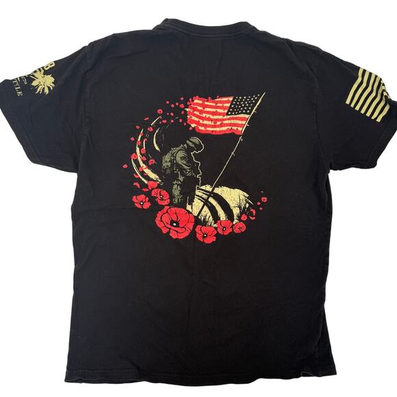 Grunt Style | Graphic Tee (Battle Poppies Back Print) | Men’s | Large | Black - Picture 2 of 2